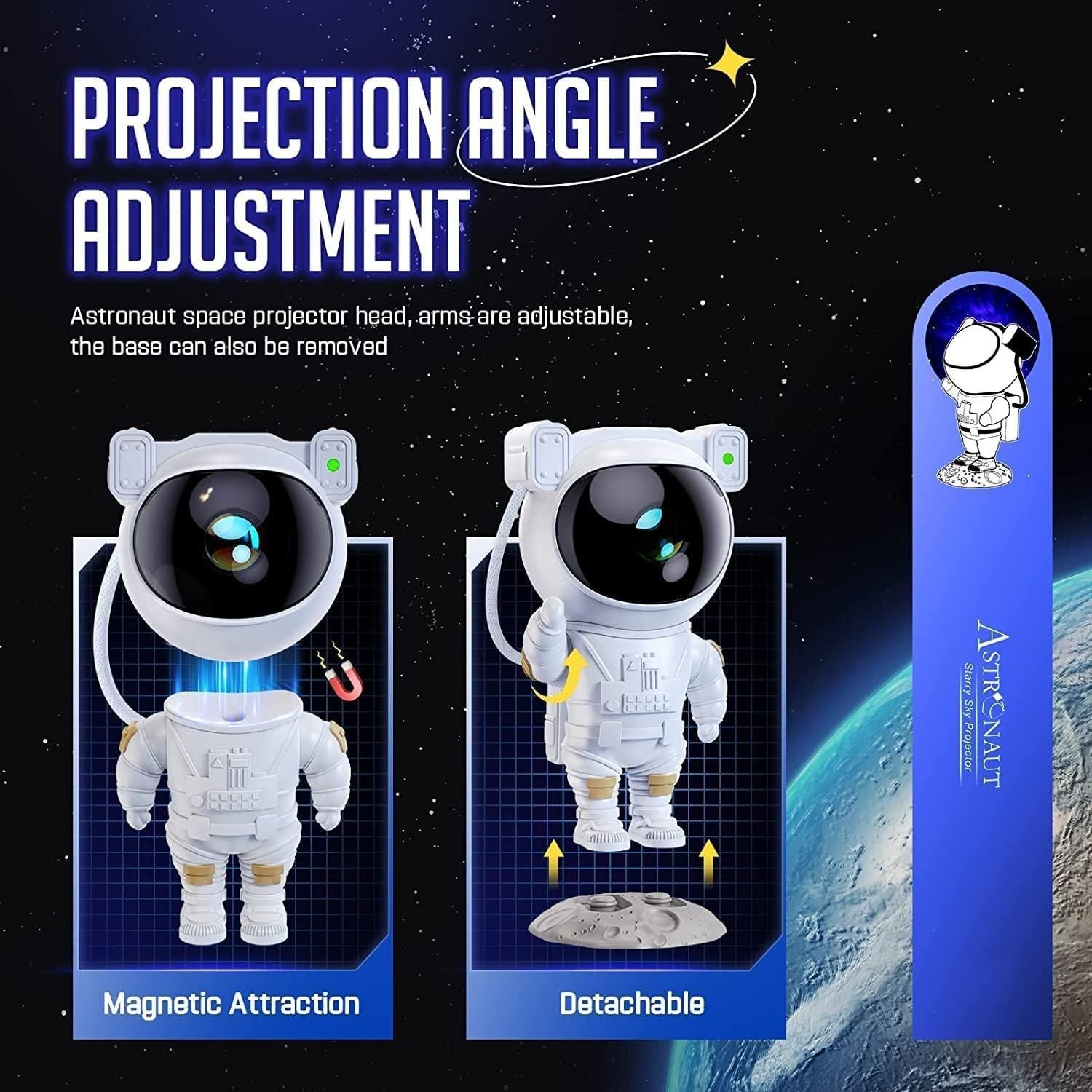 Astronaut Galaxy Projector - 360 Magnetic Head Rotation, Remote Control - 2Goat store