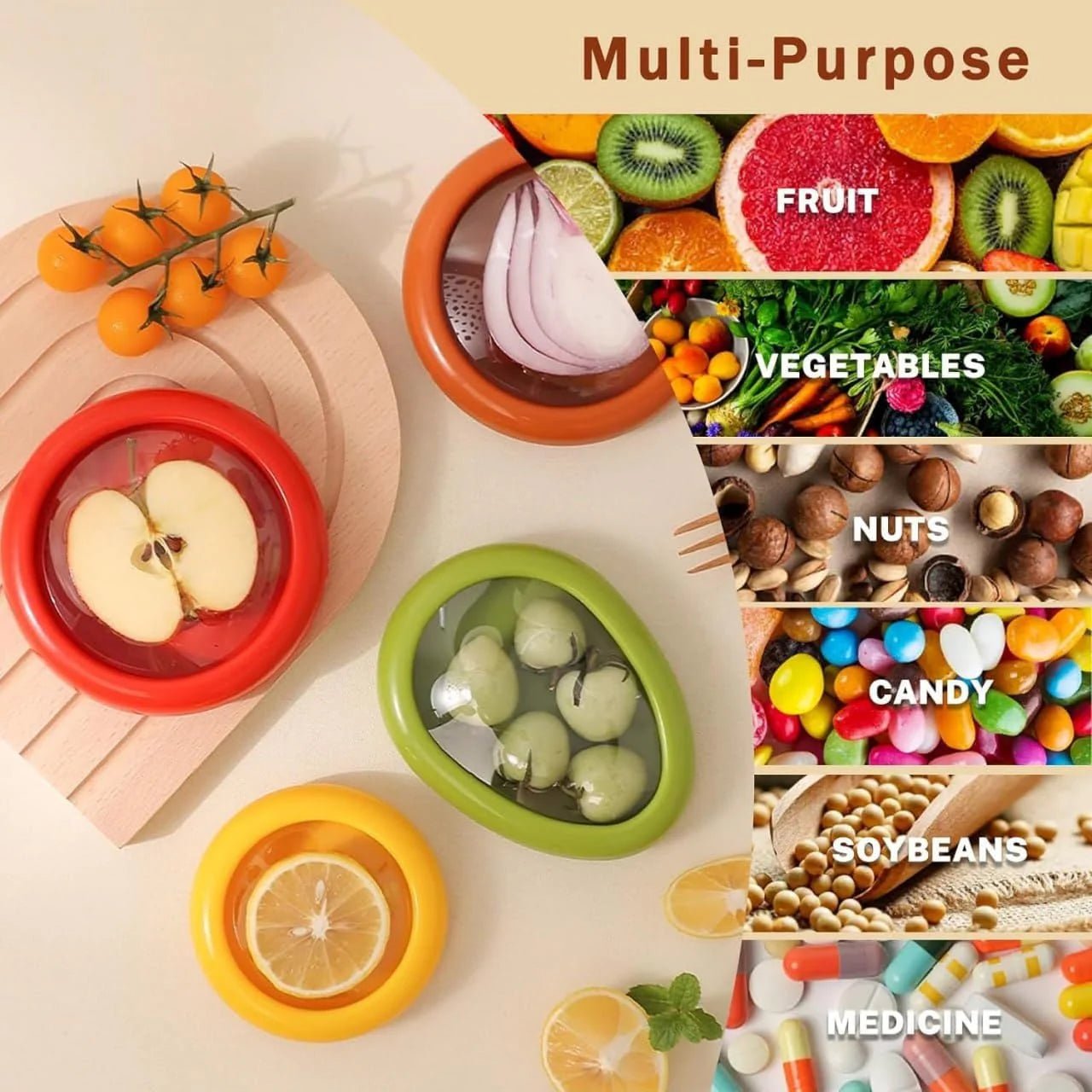 Silicone Fruit & Veg Anti - Decompose Container set (2pcs) - 2Goat store