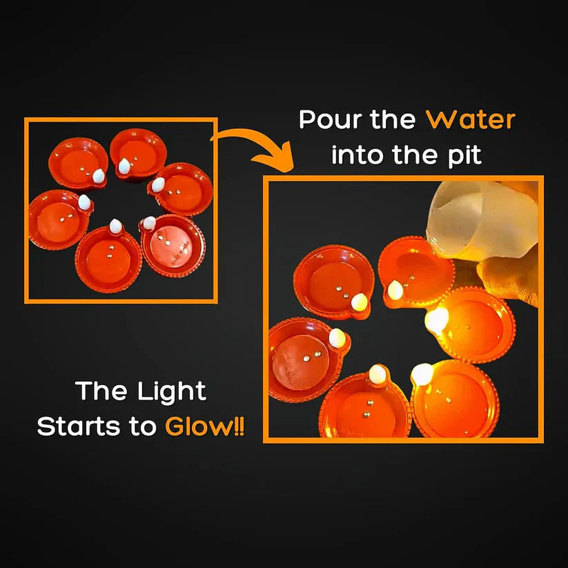 Eco-Friendly LED Water Sensor Diyas | Baby-Safe,& Anti-Pollution